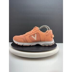 Vionic‎ Paige Nubuck Womens 8.5 Peach Orange Comfort Walking Shoes Arch Support